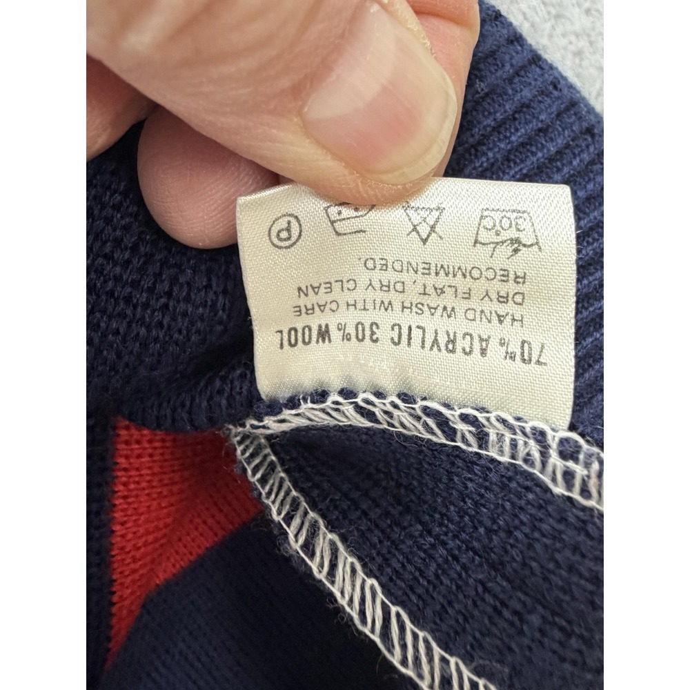 Tricoville Cardigan Sweater Womens 10 Multicolor Stripe Gold Buttons Pockets - Picture 9 of 14